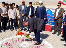 برگزاری آیین کلنگ زنی دبیرستان متوسطه اول دکتر چمران انگوران